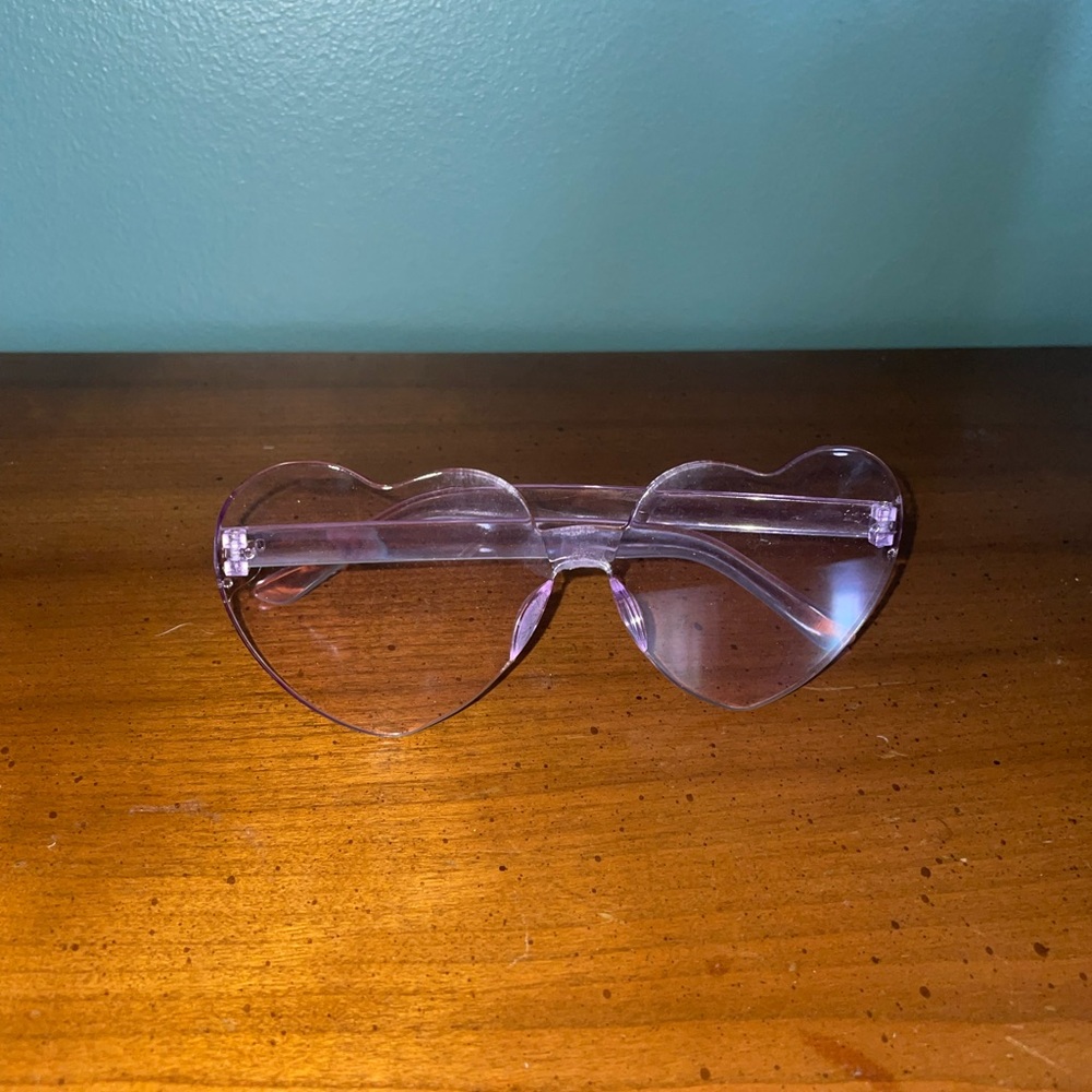 Heart-Shaped Lavender Sunglasses